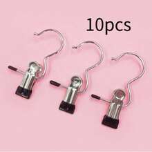 Multi-Function Clothes Hanger Hooks Strong Load-Bearing Clothes Hats Boots Storage Rack Dip-Coated Anti-Slip Damage Free Hooks/5pcs 10pcs 30pcs - Black - View 10