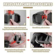 Goggles Tacticos/moto 3 Cambios De Mica + Funda, Ajustables - Caqui - Ver 8