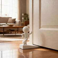 1/3 buah Penahan Pintu Lucu, Blok Bawah Pintu Anti Selip, Penahan Pintu Dekoratif untuk Rumah dan Kantor, Menjaga Pintu Tetap Terbuka - Putih - View 13