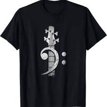 Maglietta con stampa di paletta di chitarra e basso, maglietta stampata con regalo musicale, maglietta estiva, maglietta alla moda, abbigliamento da donna, top alla moda Y2K - forma - Visualizzare 1
