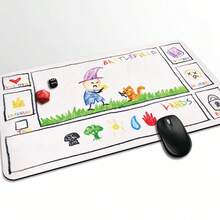1pc Card Game Mat, Cute Wizard Hat & Yellow Fox Pattern, Magic Card Game Table Mat, Desktop Protector/Game Table Mat, TCG, CCG, RPG & Collectible Card Game Accessories, Multi-Functional (Can Also Be Used As Mouse Pad) - A - View 4
