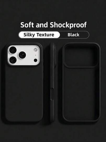 VRNOEI New Luxury Shockproof Soft Black Phone Case, Compatible With IPhone 17 16 15 Pro 14 Plus 13 12 11 17 Pro Max Air, Shockproof Protective Cover, Fashion Design, High-Quality Shock-Absorbing Material, Compatible With Samsung Galaxy S26 Ultra S21 S22 S24 Plus S23 Ultra Case, Compatible With Samsung Phone Case Compatible With IPhone Phone Case