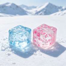 1 Peça Brinquedo de Apertar Cubo de Gelo de Cristal, Preenchido com Glitter de Flocos de Neve, Textura Macia de Maltose, TPR Elástico, Alívio de Estresse, Brinquedo de Ventilação Manual e Ponta dos Dedos, Presente Criativo de Feriado para Estudantes - Multicolorido - Visão 4