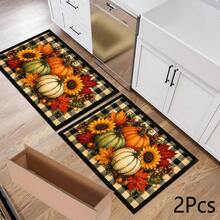 Autumn Pumpkin Pattern Printed Long Runner Rug, Home Indoor Decor, Kitchen Long Runner, Entryway Doormat, Hallway Entrance Decor, Bedroom Bedside Rug, Living Room Rug, Laundry Room Rug, Bathroom Mat, Suitable For Apartment, Dorm And Home Daily Decor - Multicolor - View 10