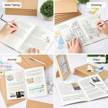15 Pack Blank Kraft Notebooks, Each Book Has 72 Pages, 8.2x5.5 Inch, Unlined Sketchbook Note Pad Travel Journal For Drawing Doodling Writing, Journal Bulk For Women, Students Office School Supplies - A5, 72 Pages, 8.3" X 5.5" - View 5