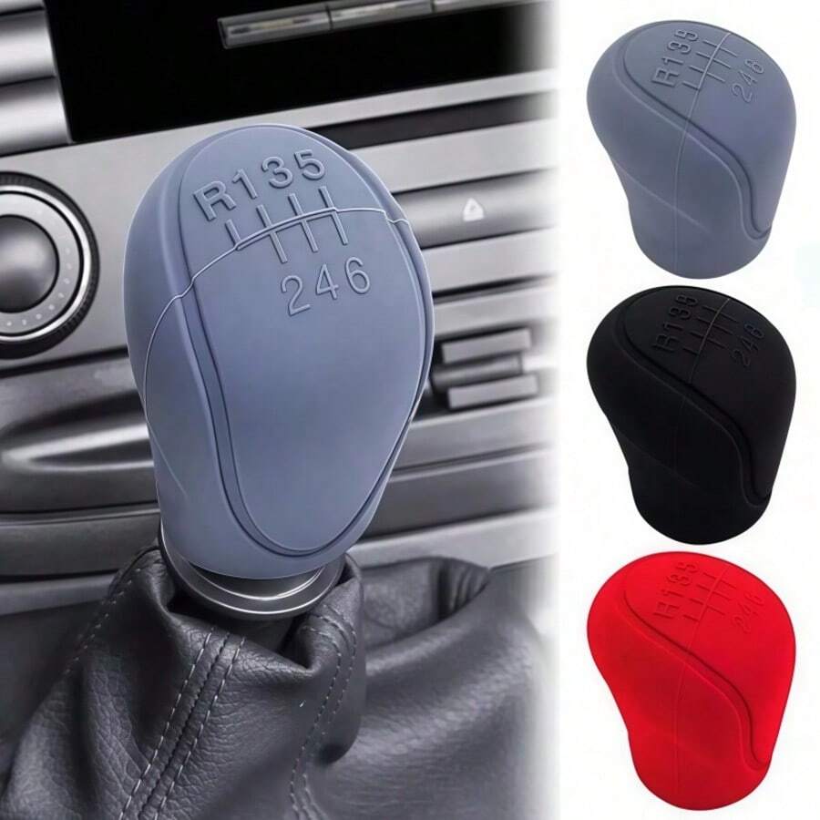 Silicone Gear Shift Handle Cover, Anti-Slip Manual 6-Speed Gearbox Grip, Car Interior Protection Accessory - Silicone Gear Shift Knob Cover - View 1