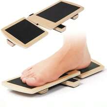 1pc Wooden Single Foot Balance Board, Ankle & Foot Strengthening Trainer, Non-Slip Adjustable Balance Bar, Suitable For Ballet, Pilates Balance Training, Fitness Equipment, Wooden Rocking Balance Board - Multicolor - View 1