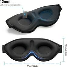 100% Light Blocking Sleep Masks For Men&Women-Zero Eye Pressure Mask |   3D Ergonomic Design Eye Movement And Eyelash Friendly, Ultra Comfortable Blindfold For Sleeping, Nap/Travel Essentials - Black-1pc - View 9