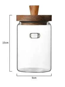 1 hũ thủy tinh kín khí đựng cà phê, hộp đựng thực phẩm đa năng trong suốt, phù hợp cho hạt cà phê, trà, kẹo, bánh quy, đồ ăn nhẹ, đường, muối, tiêu và gia vị, dùng để lưu trữ và sắp xếp cho mặt bếp, tủ chứa đồ, quầy cà phê và trạm trà - Trong sáng - Xem 7