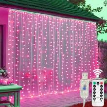 LED Curtain Lights, 8-Function Remote Control, USB Powered, Perfect For Valentine's Day, New Year, Ramadan, Wedding And Holiday Party Decoration Christmas String Lights - USB Curtain Light Strings - View 33