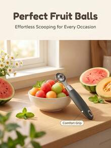 Sendok Bola Melon Stainless Steel dengan Gagang, Sendok Es Krim Buah Multifungsi untuk Semangka, Mangga, Sorbet, Kue, dan Makanan Penutup Lainnya. Alat Dapur untuk Memanggang. - MultiWarna - View 13