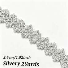 2yd/5yd 2.6cm Gold Lace Trim, Metallic Floral Woven Decorative Ribbon, Suitable For DIY Crafts, Sewing Fabric Edges, Cosplay Costumes, Handmade Accessories - Gold Floral Style - View 15