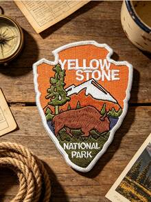 1pc/2pcs/3pcs/4pcs National Park Travel Patch Embroidered Iron On Patch - Multicolor - View 1