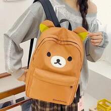San-X Cute Bear Rilakkumas Large Capacity Fashion Student Backpack Shoulder Bag Gift - Multicolor - View 5