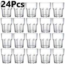 190ml Water Cup Set, 6.5oz Water Cup, Thickened Transparent Acrylic Material, Shatterproof Water Cup, Durable And Reusable, Suitable For Spirits, Whiskey, Juice, Party Use - Multicolor - View 15