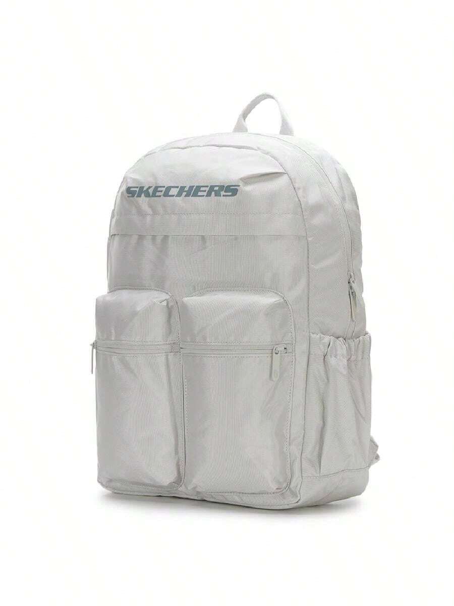 Skechers Men's Women's Outdoor Lightweight Backpack, 2026 Summer New Multi-Pocket Student Commuter Backpack L225U146-00MV - Lunar Gray - View 1
