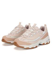 Sepatu Skechers D'Lites Retro Panda, Sepatu Tebal, Sepatu Hak Platform, Sepatu Olahraga dan Kasual - Baby Pink - View 1