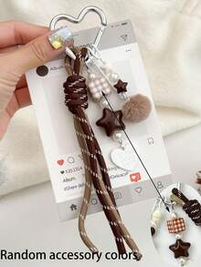 INS Style Heart Pearl Tassel Keychain, Korean Sweet Girl Bag Charm, Cute Backpack Pendant, Kawaii Handbag Accessory, Gift For Women - Multicolor - View 10
