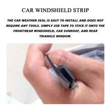 H-Shaped Car Windshield Rubber Seal Strip, Durable Black Rubber Car Windproof Strip, Noise Reduction Automatic Front And Rear Windshield Seal Strip, Suitable For Cars, Trucks, SUVs - H-type - View 7