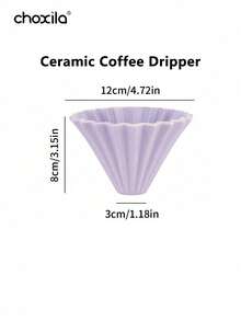choxila 1pc S-Shaped Metal Pour Over Coffee Filter Holder With Handmade Lily Flower Decoration, Pink And Purple Optional, Pour Over Coffee Brewing Accessory, Suitable For Coffee Filter Paper And Server, Ideal For Home And Outdoor Coffee Lovers - Purple - View 15