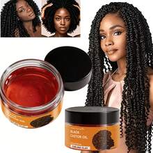 100g Black Castor Oil CURLING CLAY, Infused With Argan Oil - Curl Long-Lasting Anti-Frizz Hair, Keep Moisturized Curls Elastic Styling Conditioner Cream, Suitable For Dry And Curly Hair, Unisex. - Full Size - View 4