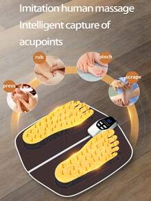 1pc EMS Foot Massager - 8 Modes 32 Intensities, Pulse Foot Massager, Microcurrent Leg Massager, Portable Leg Massager With Remote Control, USB Rechargeable, Relaxes Foot & Leg Muscles, For Home, Travel, Office, Gift For Parents - Multicolor - View 4