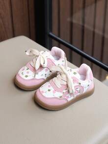 Sepatu Sneakers Bayi Model Baru, Lapisan Dalam yang Nyaman - Berwarna merah muda - View 2
