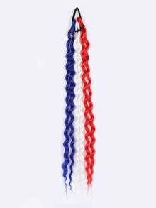 2Pcs 18Inch Long Curly Ponytail With Elastic Hair Rope Hair Extensions Suitable For Daily Wear And Various Holiday Occasions - Multicolor - View 14