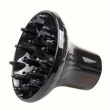 Funda difusora para secador de pelo, duradera, resistente al calor, herramienta profesional para peinar el cabello rizado, 1 pieza - Negro - Ver 2