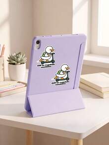 8/16/32pcs Custom Text Cute Skateboard Duck Stickers, Off To Regulate Emotions Cartoon Duck Decals For Water Bottle, Laptop, Phone Case, Lunch Box, Tablet, Scrapbooking, Cute Funny Positive Quote Sticker - Multicolor - View 4