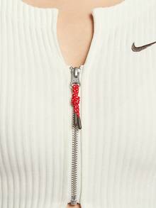Nike/Authentic New Women's Knitted Zip-Up Cropped Slim Fit Sweater HV8459-133 - HV8459-133 - View 4