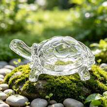 1pc/2pcs Crystal Turtle Ornament, Mini Turtle Statue, Chinese Lucky Charm, Home Office Desk Decor Accessory - Multicolor - View 7