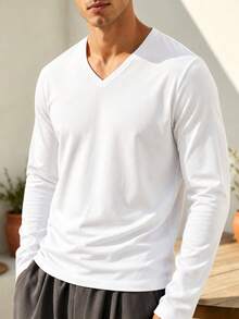 ALTZTAR Men's V-Neck Long Sleeve T-Shirt 2pcs - Multicolor - View 3