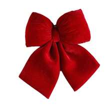 1pc Festive Atmosphere Giant Velvet Christmas Bow, Outdoor Wall Door Decoration - Multi-color - View 4