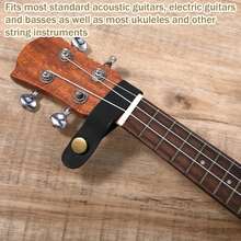La correa para guitarra de cuero genuino Miwayer con hebilla de  adecuada para bajo, ukelele, guitarra acústica y un accesorio confiable para instrumentos musicales. - Negro - Ver 4