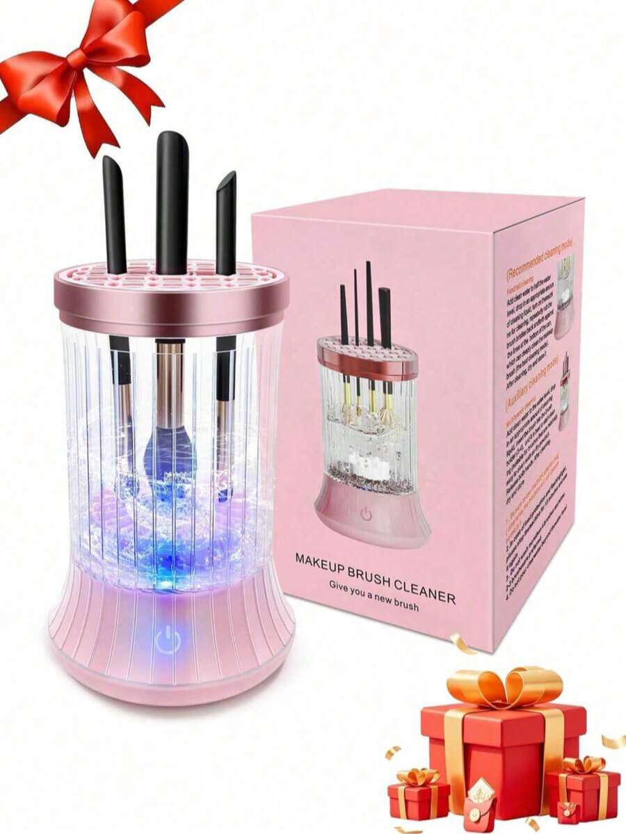 Makeup Brush Cleaner, 2-In-1 Electric Makeup Brush Cleaner & Dryer, Waterproof Design, With Storage Rack, Suitable For All Types Of Makeup Brush Sets, Eyeshadow Brushes And Blush Brushes - Perfect Christmas Gift For Women