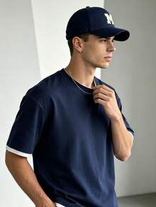 1pc Y2K Street Style Customized Initial Baseball Cap, UV Protection Breathable Summer Sun Hat, Adjustable Face-Slimming Cap, Unisex - Multicolor - View 7