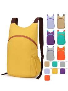 1pc Lightweight Foldable Portable Backpack Outdoor Sports Bag Lightweight Casual Multifunctional Hiking Backpack - Multicolor - View 1