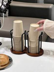 Space Saving Coffee Cup Holder PP Material Detachable Design Tea Cup & Coffee Cup Dispenser For Home Bathroom Office Table Or Coffee Bar Multifunctional Bathroom Rinse Cups Organizer Office Desk Accessories Fall Home Decor - Multicolor - View 6
