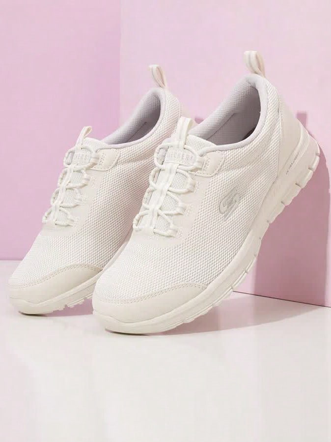Skechers ULTRA LIGHT Lace-Up Walking Shoes Breathable Mesh Lightweight Soft Sole Casual Sports Shoes - White - View 1