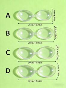 2-In-1 Transparent Strap Push-Up Silicone Adhesive Bra, Suitable For Backless Outfits - Silicone Transparent Round Cup - View 5