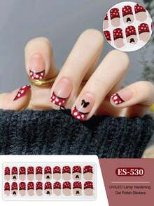 Stiker Kuku Gel Setengah Kering, 20 Buah, Tahan Lama, Kualitas Salon, Stiker Kuku Gel Mudah Dipasang & Dilepas dengan Lampu UV - MultiWarna - View 8