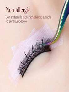5/3/1pc Non-Woven Fabric Silicone Eyelash Tape, Breathable Low-Allergy, Purple Base Adhesive, Suitable For Eyelash Extensions - Purple - View 7