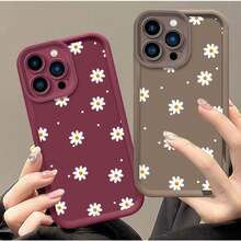 Funda para teléfono: Funda con diseño de flores blancas y lunares, adecuada para iPhone 17, 17 Pro, 17 Pro Max, 15, 15 Pro, 15 Pro Max, 16, 16 Pro, 16 Pro Max, X y otros modelos, funda protectora suave a prueba de golpes que cubre todo el cuerpo. - Negro - Ver 4