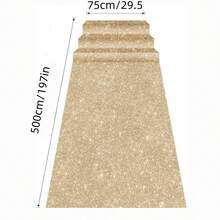 1pc Pink Sequin Aisle Runner Carpet, Wedding Birthday Ceremony Decoration Carpet, Cuttable, Event Mat, Movie Night Red Carpet Runway, Event Party Wedding Commercial Decoration Glitter Carpet, Store Opening Entrance Decoration, Indoor Outdoor Decoration, Wedding Party Supplies, Bridal Shower Gift, Birthday Party Decoration, Home Decor - Rose Gold - View 10