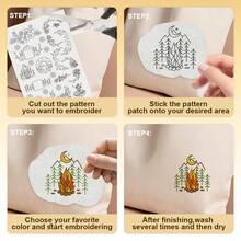LAMYA Hand-Drawn Embroidery Motifs. Minimalist Nature Sketches For Customizing Caps & Totes. The Perfect Slow-Stitching Project For Your Weekend. - 5732 - View 6