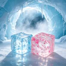 1 Peça Brinquedo de Apertar Cubo de Gelo de Cristal, Preenchido com Glitter de Flocos de Neve, Textura Macia de Maltose, TPR Elástico, Alívio de Estresse, Brinquedo de Ventilação Manual e Ponta dos Dedos, Presente Criativo de Feriado para Estudantes - Multicolorido - Visão 2