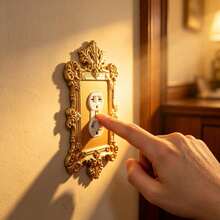 Elegant Baroque Victorian Rococo Style Rectangular Carved 3D Scroll Pattern Gold/White Decorative Wall Plate Light Switch Cover And Outlet Cover, European Style Switch Panel Faceplate, Suitable For Bedroom, Living Room, Bathroom, Kitchen, Housewarming Gift, All Seasons - Multiple Styles - View 9