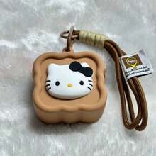 SANRIO 1pc Random Color Cartoon Curly Dog Wave Silicone Earphone Storage Bag With Lanyard, Bluetooth Earphone Protective Case, Data Cable Charging Cable Storage Box, Girly Portable Digital Storage Pouch, Student Commute Car Storage Creative Gift - One Size-1PC - View 11