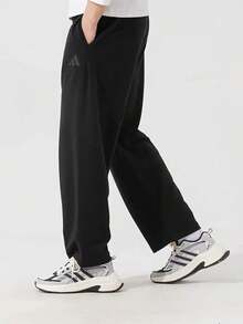 Adidas 全新舒適柔軟透氣休閒男子長褲 - 黑色 - 查看 1